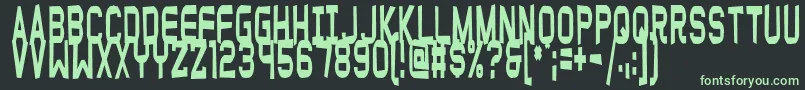 Funnyfarmsoft Font – Green Fonts on Black Background