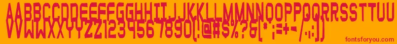 Funnyfarmsoft Font – Red Fonts on Orange Background