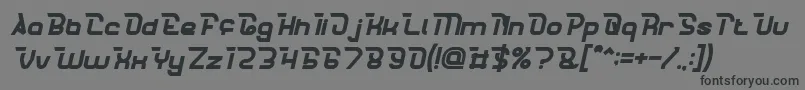 フォントCrumbleBoldItalic – 黒い文字の灰色の背景