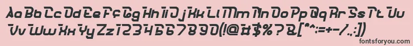 フォントCrumbleBoldItalic – ピンクの背景に黒い文字