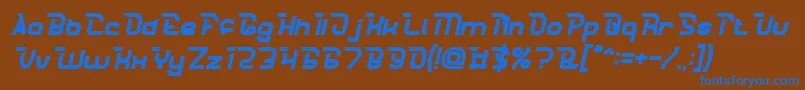 Weitere Informationen zur CrumbleBoldItalic-Schriftart CrumbleBoldItalic-Schriftart – Blaue Schriften auf braunem Hintergrund