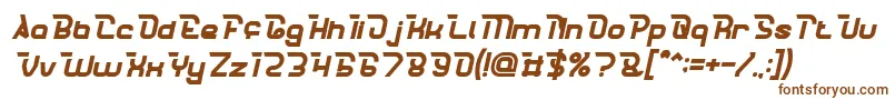 Шрифт CrumbleBoldItalic – коричневые шрифты на белом фоне