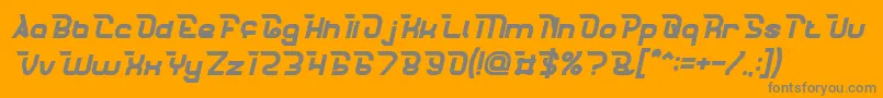 フォントCrumbleBoldItalic – オレンジの背景に灰色の文字