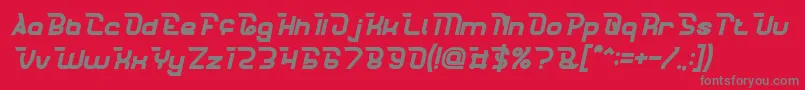 フォントCrumbleBoldItalic – 赤い背景に灰色の文字