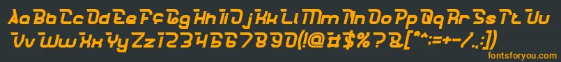 Шрифт CrumbleBoldItalic – оранжевые шрифты на чёрном фоне