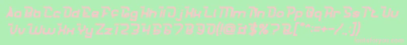 CrumbleBoldItalic Font – Pink Fonts on Green Background