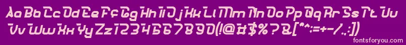 CrumbleBoldItalic Font – Pink Fonts on Purple Background