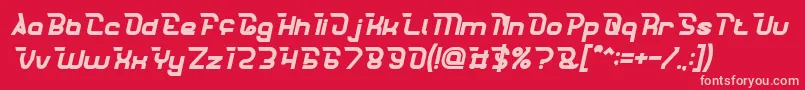 CrumbleBoldItalic Font – Pink Fonts on Red Background
