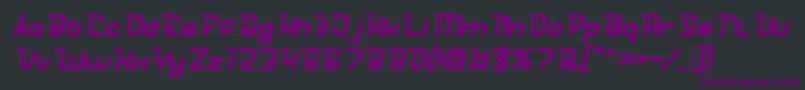 Czcionka CrumbleBoldItalic – fioletowe czcionki na czarnym tle