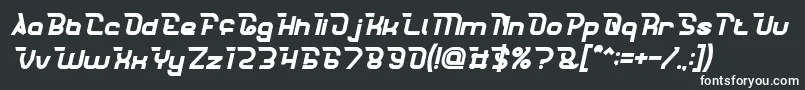 フォントCrumbleBoldItalic – 白い文字