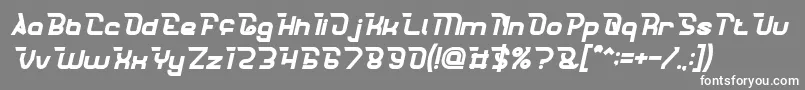 Шрифт CrumbleBoldItalic – белые шрифты на сером фоне