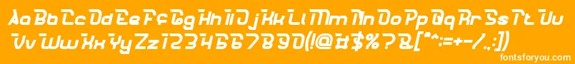 CrumbleBoldItalic Font – White Fonts on Orange Background