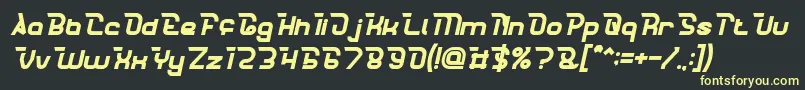 CrumbleBoldItalic-Schriftart – Gelbe Schriften auf schwarzem Hintergrund
