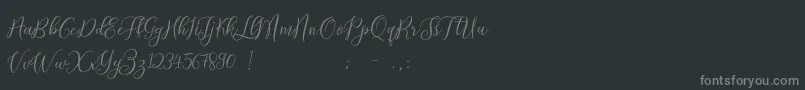 ProloguescriptliteRegular-Schriftart – Graue Schriften auf schwarzem Hintergrund