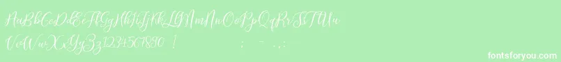 ProloguescriptliteRegular Font – White Fonts on Green Background