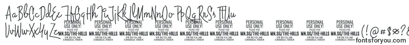 Czcionka ThehillsPersonalUseOnly – czcionki dla Adobe Premiere Pro