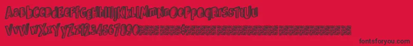 Veryrich Font – Black Fonts on Red Background