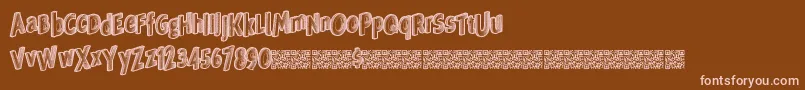 Veryrich Font – Pink Fonts on Brown Background