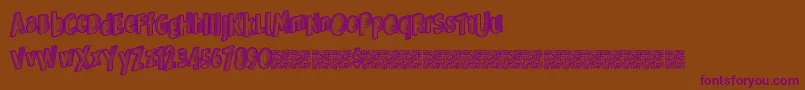 Veryrich Font – Purple Fonts on Brown Background