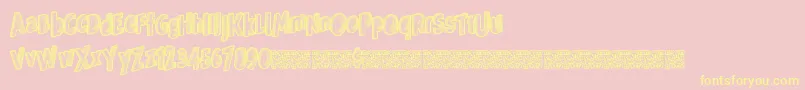 Veryrich Font – Yellow Fonts on Pink Background