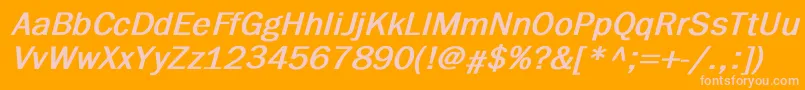 BillitonGothicBoldItalic Font – Pink Fonts on Orange Background