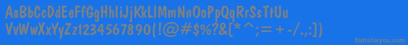 Weitere Informationen zur DominoRegular-Schriftart DominoRegular-Schriftart – Graue Schriften auf blauem Hintergrund