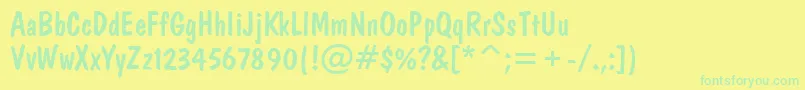 Шрифт DominoRegular – зелёные шрифты на жёлтом фоне