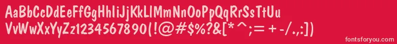DominoRegular Font – Pink Fonts on Red Background
