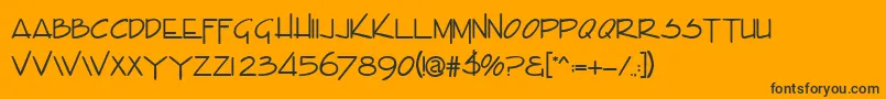 EnvaluedbNormal Font – Black Fonts on Orange Background