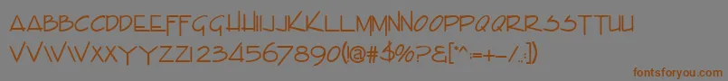 EnvaluedbNormal Font – Brown Fonts on Gray Background
