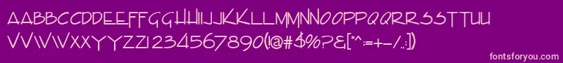 EnvaluedbNormal Font – Pink Fonts on Purple Background