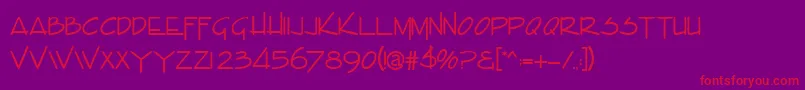 EnvaluedbNormal Font – Red Fonts on Purple Background