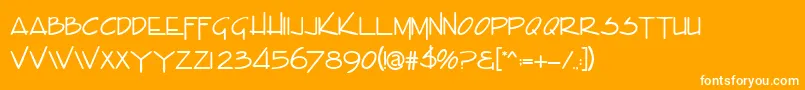 EnvaluedbNormal Font – White Fonts on Orange Background