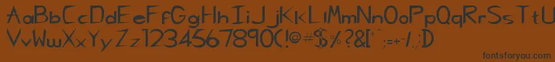 CharlieRegular Font – Black Fonts on Brown Background