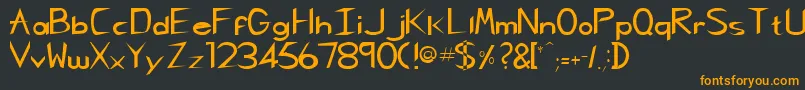 CharlieRegular Font – Orange Fonts on Black Background