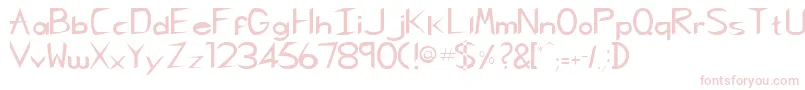 CharlieRegular Font – Pink Fonts on White Background