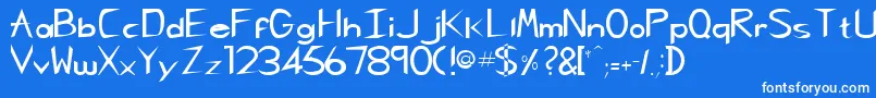 CharlieRegular Font – White Fonts on Blue Background