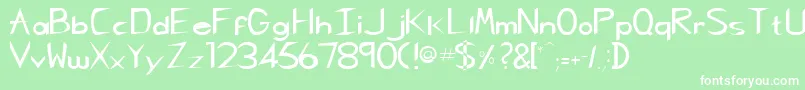 フォントCharlieRegular – 緑の背景に白い文字