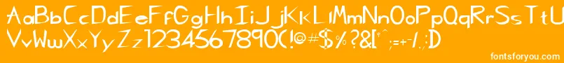 フォントCharlieRegular – オレンジの背景に白い文字
