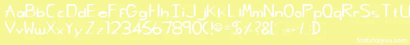 CharlieRegular Font – White Fonts on Yellow Background