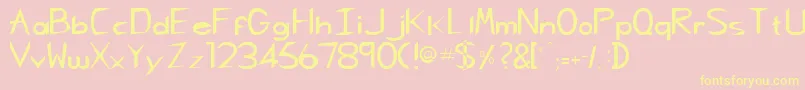CharlieRegular Font – Yellow Fonts on Pink Background