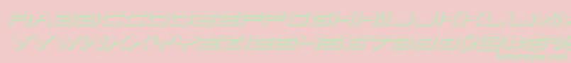 Dodger33Dital-Schriftart – Grüne Schriften auf rosa Hintergrund