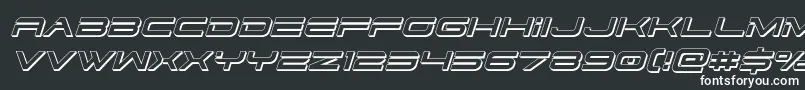 Dodger33Dital-fontti – valkoiset fontit