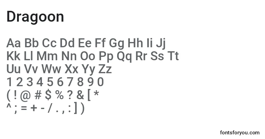 Fuente Dragoon - alfabeto, números, caracteres especiales