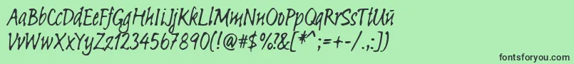 Linotypesketch Font – Black Fonts on Green Background
