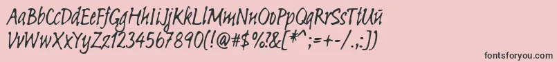 Linotypesketch Font – Black Fonts on Pink Background