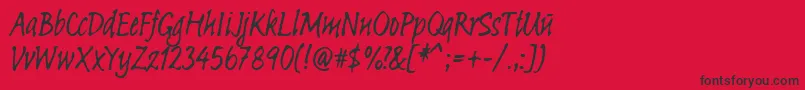 Linotypesketch Font – Black Fonts on Red Background