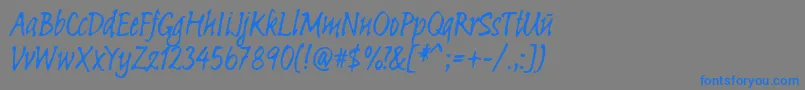 Linotypesketch Font – Blue Fonts on Gray Background