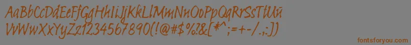 Linotypesketch Font – Brown Fonts on Gray Background