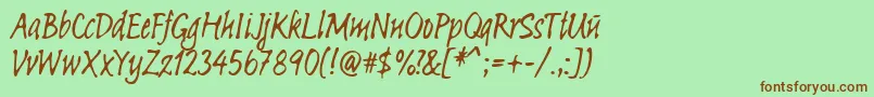 Linotypesketch Font – Brown Fonts on Green Background